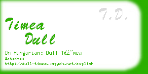 timea dull business card